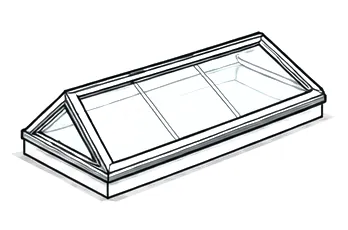 Line drawing: long rectangular lantern